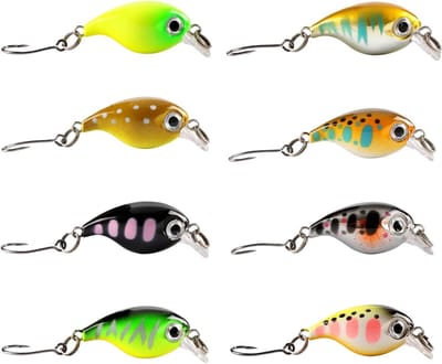 Complete Wobbler Set met 8 Stuks voor Forel en Baars, Mini Vissersaas met Opbergdoos, Geschikt voor Snoek, Zalm en Zoet- en Zoutwater Vissen