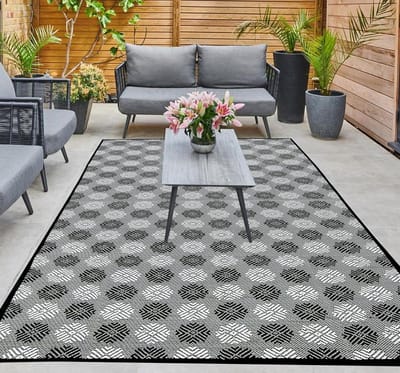 Picknick Deken 150x100cm | Omkeerbaar Kunststof Stro Tapijt | UV-Bestendig Camping Mat | Gerecycled Vloer Mat voor Tuin, Balkon en Strand