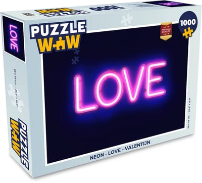 Puzzel Neon - Love - Valentijn - Legpuzzel - Puzzel 1000 stukjes volwassenen