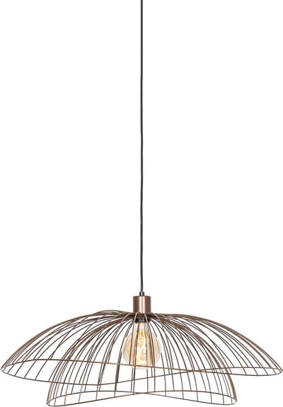 QAZQA pua - Design Hanglamp voor boven de eettafel | in eetkamer - 1 lichts - Ø 66 cm - Brons - Woonkamer | Slaapkamer | Keuken