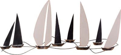 Woondecoratie - Decoratief Metalen Wandaccessoire - Veelkleurig Metaal - Afmetingen 117x5x52cm