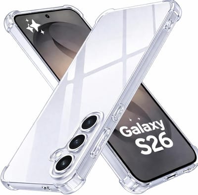 Siliconen Backcover - Schokbestendig - Transparant - 2x Screenprotector & Hoesje Geschikt voor: Samsung Galaxy S26