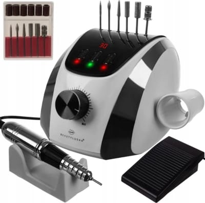 Ilso electrische nagelfrees wit - inclusief bitjes en schuurrolletjes - nagelvijl - 68W - display - manicure - pedicure