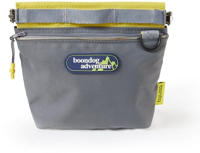 Boondog Beloningszakje Hond - Treatbag & Poepzakhouder - Hexagon Sluiting - Trainingszakje - Waterdicht - Met Riem - Gray/Lemon