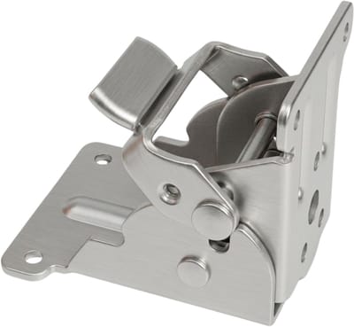 Vixson - Heavy Duty Opklaptafel Scharnieren - Set van 2 stuks - Vergrendelbaar Klapscharnier voor Inklapbare Tafelpoten en Opvouwbaar Meubilair - Draagkracht tot 226 kg - Staal - Inclusief Schroeven - Zilver - HINGEZILLA