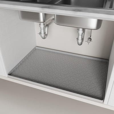 Ondergootsteenmat - Schoonmaakmat Kast - Kasten Beschermen - Waterdichte Siliconen - 71 x 56 cm - Grijs
