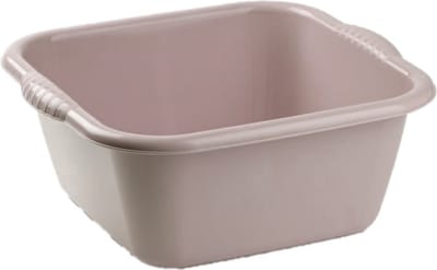 Plasticforte teiltje/afwasbak - vierkant - kunststof - 3 liter - 25 x 23 x 11 cm - Taupe - Schoonmaken - klein formaat