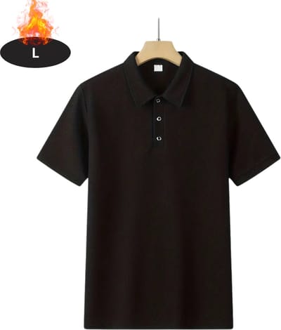 Livano Poloshirt Heren - T-Shirt Heren - Shirt - Overhemd - Polo Shirt - Zwart - L