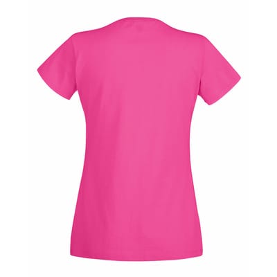 Fruit of the Loom Dames/vrouwen Lady-Fit Valueweight Short Sleeve T-Shirt (Pak van 5) (Fuchsia)