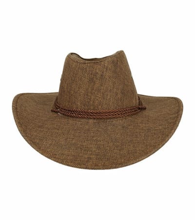 Haarsoires Cowboyhoed - Western Hoed in Linnenlook - One Size - Bruin - Cowboy Hoed - Dames & Heren - Festival Carnaval Themafeest