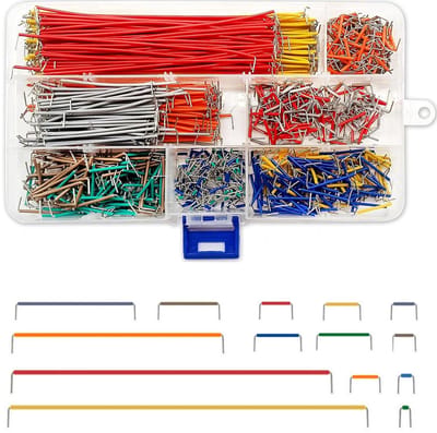 Allecto - Breadboard Jumper Kabel Set - Flexibel - 840 Stuks - U-vorm - Verbindingslijn Kabel - Voor Circuitsolderen - 14 Lengtes