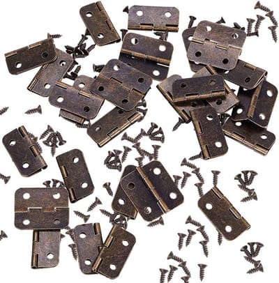 Dailygoods- Scharnieren 100 Stuks - Kleine Scharnieren - Deur Scharnieren - Scharnieren voor Keukenkastjes - Scharnierpen - Roestvrij Staal - Deurscharnier