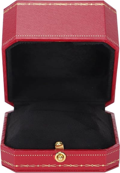 Elegante Ringdoos voor Trouwen - Luxe Opbergdoos voor Enkele Ring met Exquise Presentatie in Rood