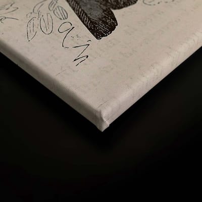 Canvas print DD120376 vintage birds 2 A.S. Création 0,6 x 0,9 m Beige / Creme Kantoor Hal/Gang Keuken Slaapkamer Woonkamer