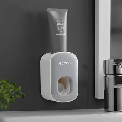 Automatische Tandpasta Dispenser Wandmontage Tandpastarek Badkameraccessoires Waterdichte Tandpasta Knijper gray