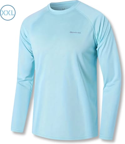 Livano Rash Guard - Surf Shirt - Zwemkleding - UV Beschermende Kleding - Voor Zwemmen - Surfen - Duiken - Blauw Meer - Maat XXL
