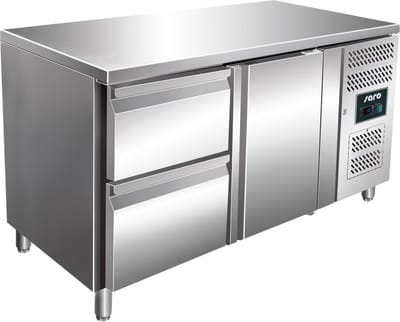 Koeltafel | 1 deur en 2 laden | Compressor uitneembaar | Saro | 323-10701