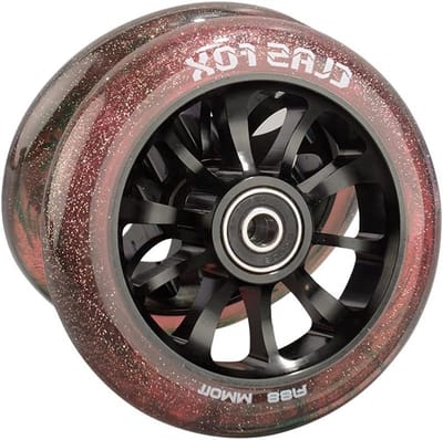 Pro Stunt Scooter Roller Roller Wheels 110mm A Pair with ABEC-9 Ball Bearings CNC Metal Core (2 PCS) (Transparent Brown)