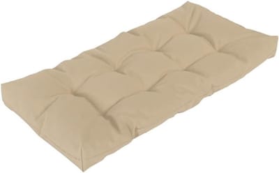 Zitkussen Tuinbank - Buiten kussen - Comfortabel zitten - Waterdicht en antislip - 50x50 cm - Amandel