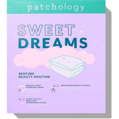 Patchology Sweet Dreams Overnight Skincare Kit – Hydraterend Nachtmasker + Eye Gels + Lip Mask – Met Retinol, Peptiden & Collageen – Anti-Aging Night Treatment – Voor Stralende Huid Bij Het Opstaan – Complete Selfcare Set