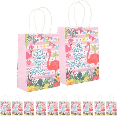 Schattige papieren gastgeschenktasjes voor verjaardagsfeestjes, opvouwbare cadeauzakjes en feestcadeautjes voor kinderen