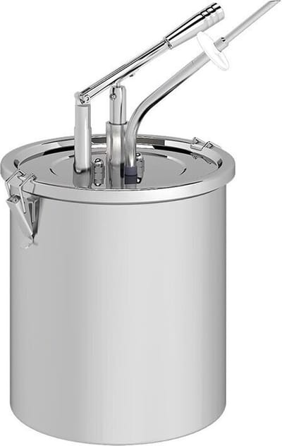 Kalando heveldispenser met schuine naald spuitmond en 10 liter container