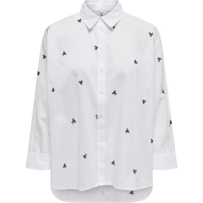 ONLY - ONLNEW LINA GRACE LS EMB SHIRT NOOS WVN - Dames - Blouses