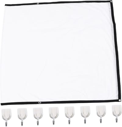 Draagbaar Projectiescherm - Thuisbioscoop Scherm - Films Kijken - Eenvoudige Installatie - 223 x 130 cm - Wit