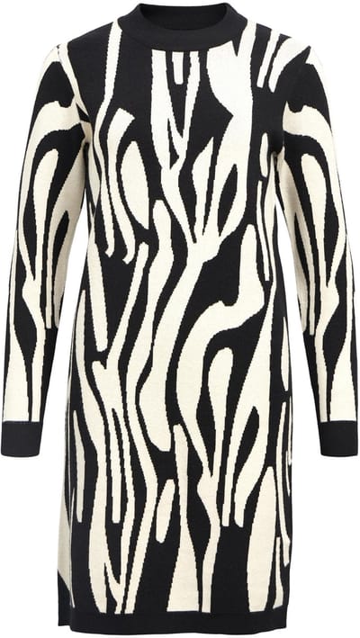 Object Objray L/s Knit Dress Aop Dames - Jurk - Multi - Maat S