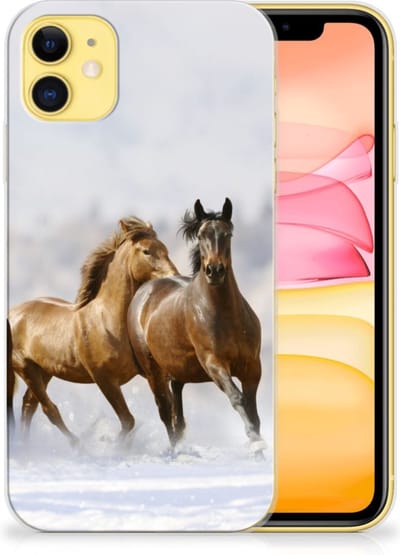Apple iPhone 11 TPU Hoesje Paarden