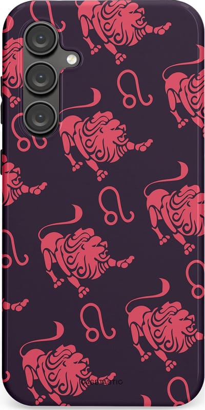 Casetastic Hoesje Geschikt voor Samsung S23 FE - Stijlvolle Beschermende Duo-layer Case - Zodiak leeuw