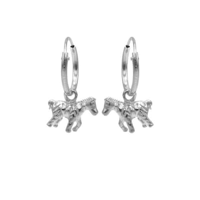 Karma Symbols oorbel M1372 Hoops Zebra Zilver