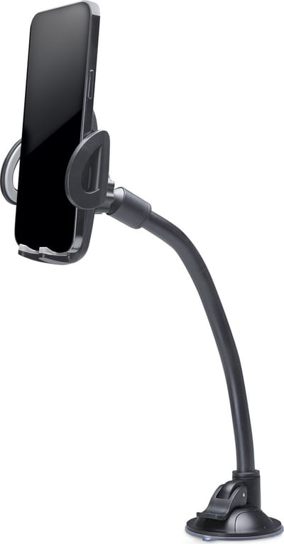 Mobilize Telefoonhouder Auto Zuignap Voorruit | Mobilize Gooseneck Klem Verstelbaar Zwart