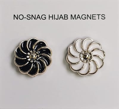 2x Hoofdoek Magneet - Magnetische Broche - Magneetbroche - Sjaal - Hijab Accessoires - Abaya - 17mm - 2 Stuks - Turning Flower