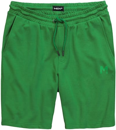 Men Plus - Heren - Sweatbermuda basic elastische tailleband - Lichtgroen - Maat L