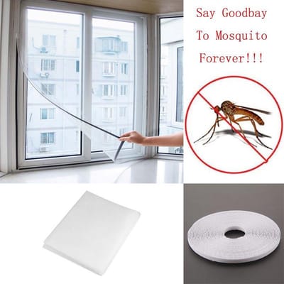 Horrengaas Scherm - 130x150cm - Wit - Met Plakstrip