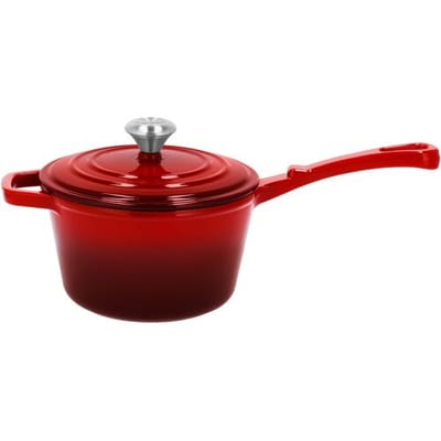 SILVERCREST Gietijzeren steelpan, Ø18 cm (Rood)