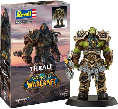 Revell Modelbouwpakket Thrall Figuur - World of Warcraft - Fantasy Modelbouw - 03516 The Orc Thrall - Plastic Bouwpakket Met Verf - Geschenkset - 1:16