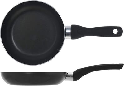 Koekenpan met anti-aanbaklaag 18 cm - Aluminium met houten handgreep, geschikt voor inductie