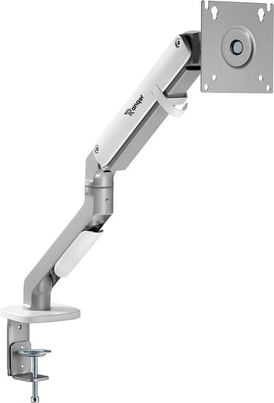 Ranqer Pro Single Monitorbeugel - Monitorarm - 17 tot 32 inch schermen - VESA-montage - kantelbaar - wit