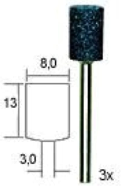 Schuurschijven Cilinder - Schuurhulzen Metaal - Precisie Schuren - Aluminiumoxide Materiaal - 3x8mm
