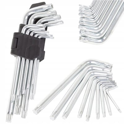 9-delige inbussleutelset Torx 1,5-10mm