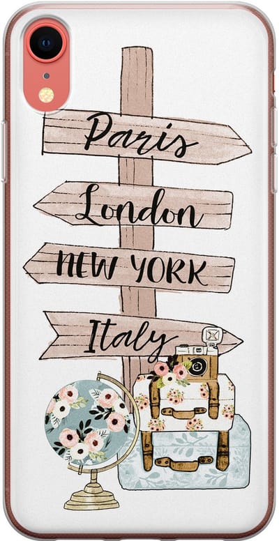 Leuke Telefoonhoesjes - Hoesje geschikt voor iPhone XR - Where to go next - Soft case - TPU - Tekst - Multi