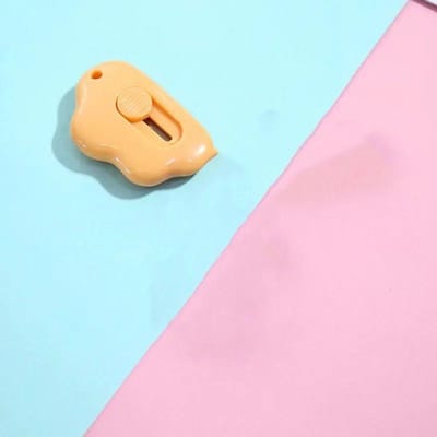 1 Stuk Mini Zakwolk Kunst Stanleymes Doosmes Papiersnijder Knutselen Inpakken Navulbaar Mes Kantoorartikelen oranje