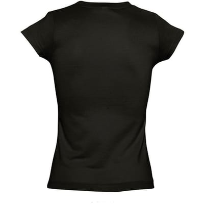 SOLS Dames/dames Maan V Hals T-Shirt met korte mouwen (Diep zwart)