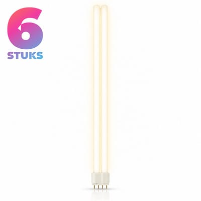 6x Stick Spaarlamp 2G11 - 40W - Warm Wit Licht (3000K) - 3500 lm - 20 jaar - Dimbaar - PL-L / Dulux-L 4-Pin
