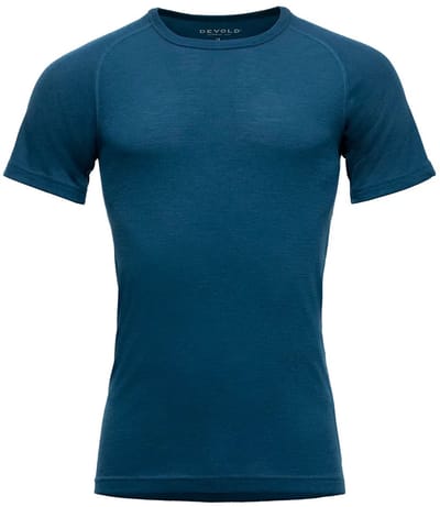 Devold Of Norway Lauparen Merino 190 Korte Mouwen Basislaag Blauw L Man