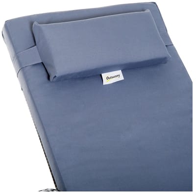 YYchan ligbed voor buiten - met kussens - grijs - 200 x 73 x 103 cm