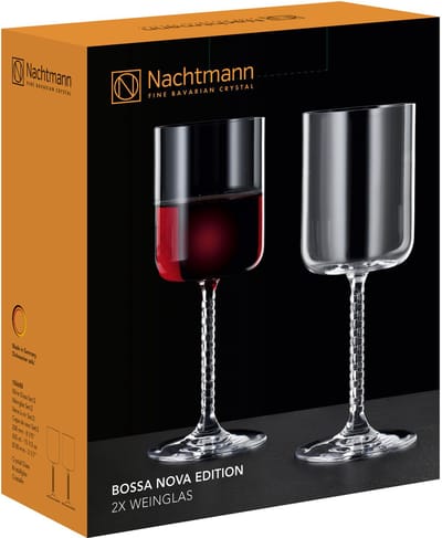 Nachtmann Bossa Nova Edition wijnglas, set van 2, rodewijnglas, cocktailglas, kristalglas, 435 ml, 106688