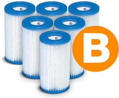 Pompfilterset Type B 6 stuks INTEX 29005 x6